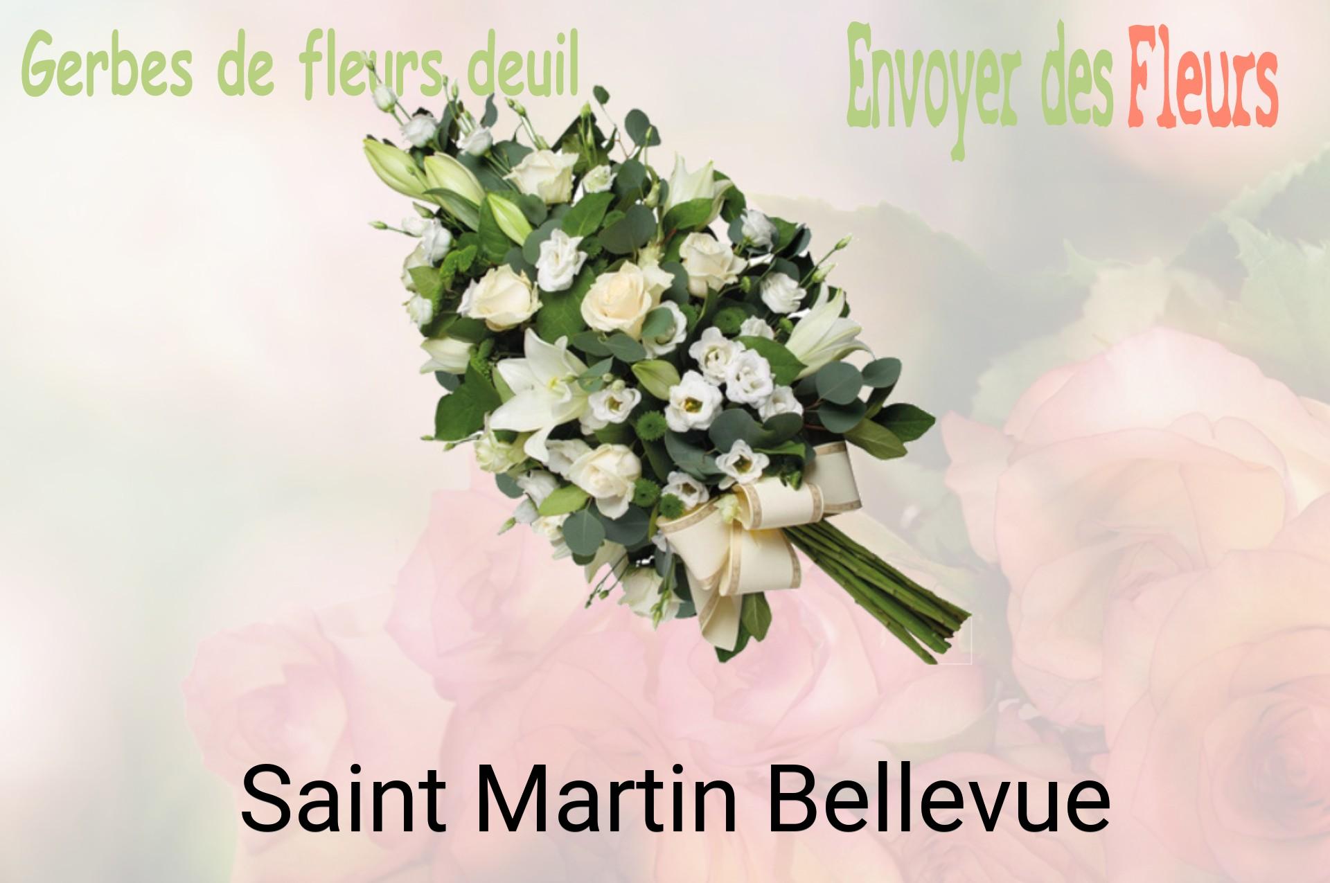 Gerbe de fleurs de deuil livrée à Saint-Martin-Bellevue